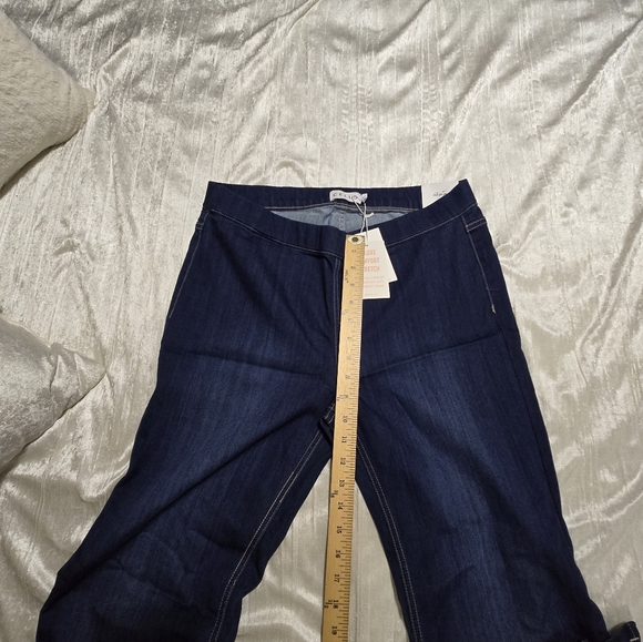 Women's Flared Blue Jeans With Slits By Cello Size XL NWT - Picture 6 of 10